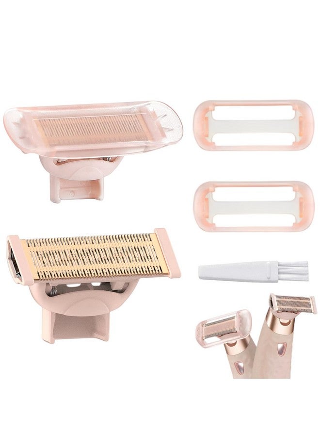 BECHY Razor Replacement Heads Compatible With Flawless Nu Razor Body Replacement Heads For Finishing Touch Flawless Razor For Women Hair Remover Replacement Head With Covers Rose Gold Pack Of 2. - Image 1