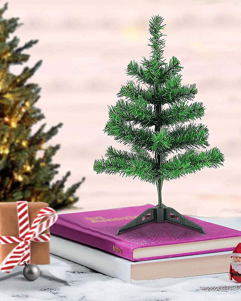Ascension Ascension Mini Artificial Christmas Tree Trees 2Feet Christmas DIY Decoration Decor Home Table Top Decoration with 1 Bottle Light Cork Mini Copper Wire Warm White Light  - Image 5