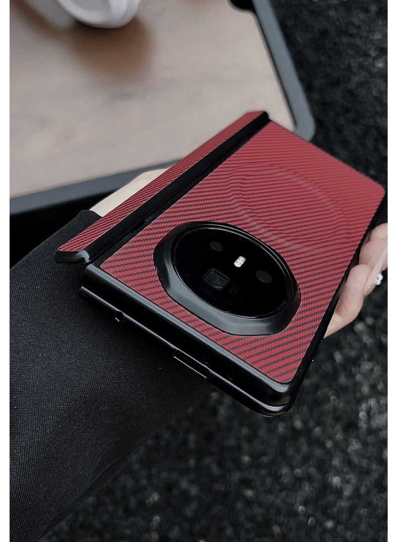 Honor Magic V5 Case, 【Triple Protection】 Shockproof Shock Absorbing Magnetic Case for Honor Magic V5 Carbon Fiber - Image 2