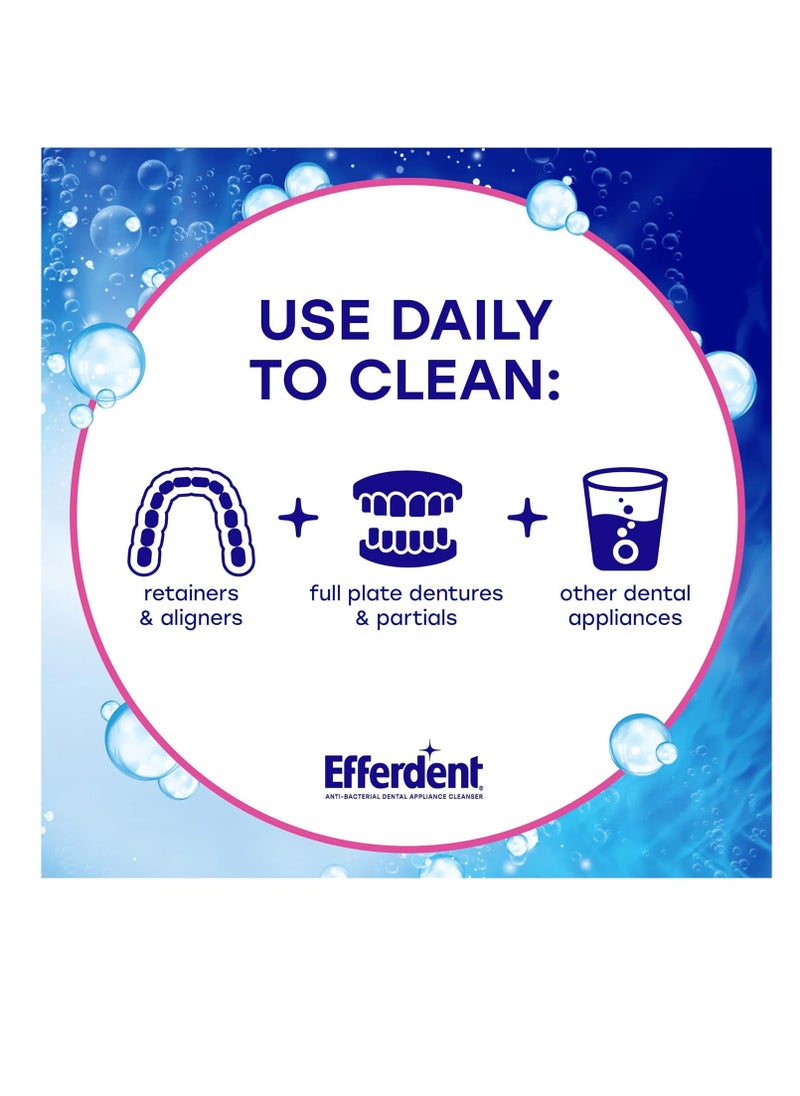 Efferdent Efferdent Retainer Cleaning Tablets, Denture Cleanser Tablets for Dental Appliances, Complete Clean, 126 Tablets  - Image 4