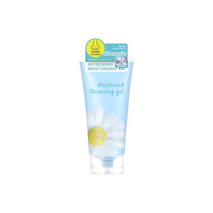 Chamomile Hyaluronic Acid Blackhead Cleasing Gel for Face Nose Body,Deep Cleaning,Moisturizing,Oil Contarol,Facial Exfoliating Gel for All Types Skin (6 Oz)