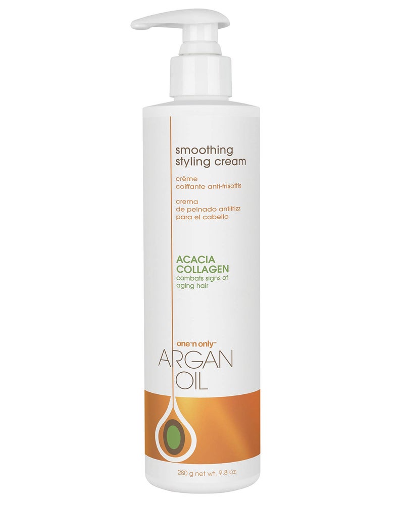 One N Only One n Only Argan Oil Smoothing Styling Cream Helps Protect Hair Color Eliminates Frizz Hydrates Adds Shine Definition and Texture for a Flexible Hold 98 Ounces 