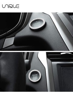 Unique 2 Pcs Car Starter Button Decorative Sticker - Crystal Rhinestone Ring for Car Decor - Bling Decor Car Emblem Sticker - Push to Start Button - Key Ignition Starter (Silver)  - Image 5