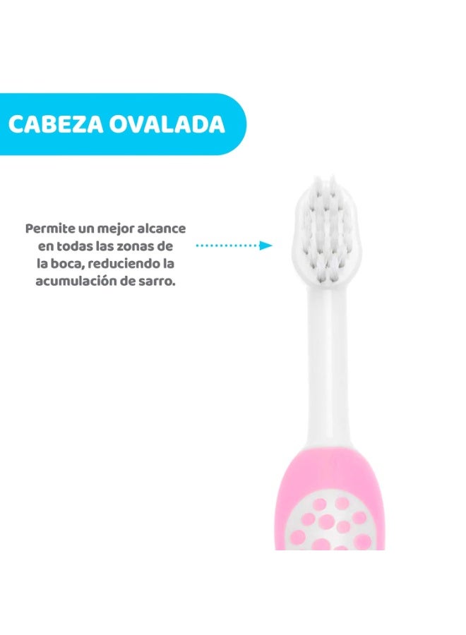 Chicco Toothbrush Manual, Kid, Pink, 6M-3 Yrs - Image 2
