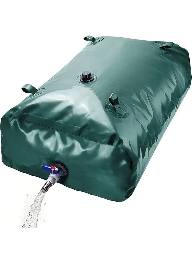 Heavy Duty Portable Collapsible Water Container With PVC Ball Valve Large Capacity High Quality Bag 39.37 31.5 19.69 Inch 105.67 Gallon Foldable Design For Camping Construction Irrigation Emergency Leakproof Storage Tank Flexible Solution Reinforced Seam - Image 1