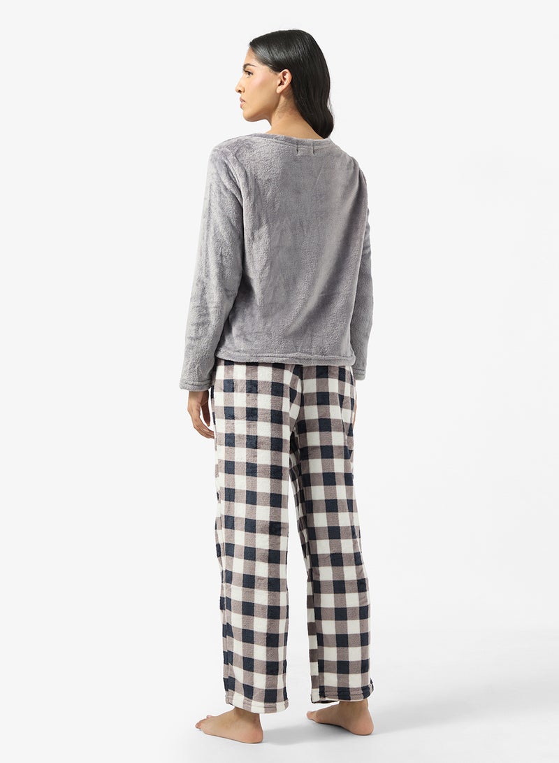 Ginger Cozy Fleece Top & Pant Set - Image 2