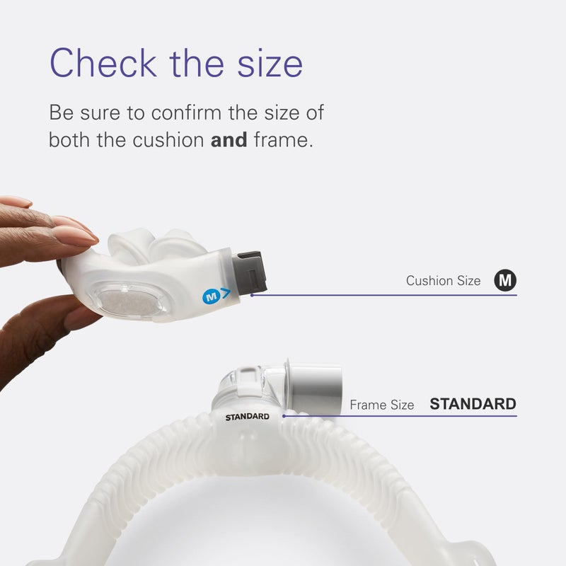 نظام إطار Resmed AirFit P30i القياسي - نظام إطار CPAP بديل مع وسادة أنف - لا تشمل حزام الرأس - متوسط