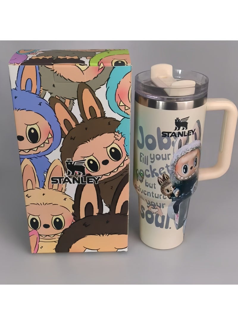 Stanley Ã Labubu Stainless steel vacuum insulated cup ,40oz Insulated Travel Cup, Exclusive Collectible Design