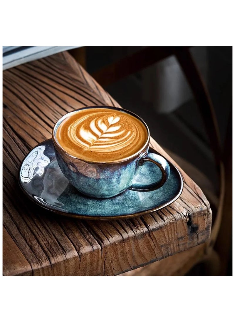 Qahwa Elegant coffee cup with saucer made of ceramic  - Image 1