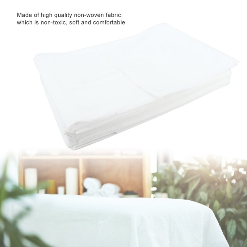 Disposable Bed Sheets: 2-Ply Non-Woven Fabric, Waterproof Oil-Resistant, Aseptic Hygienic - Anti-Deform, Cross-Infection Prevention Spa Bed Sheets for Home, Travel, Beauty Salon, Hotel - Image 1