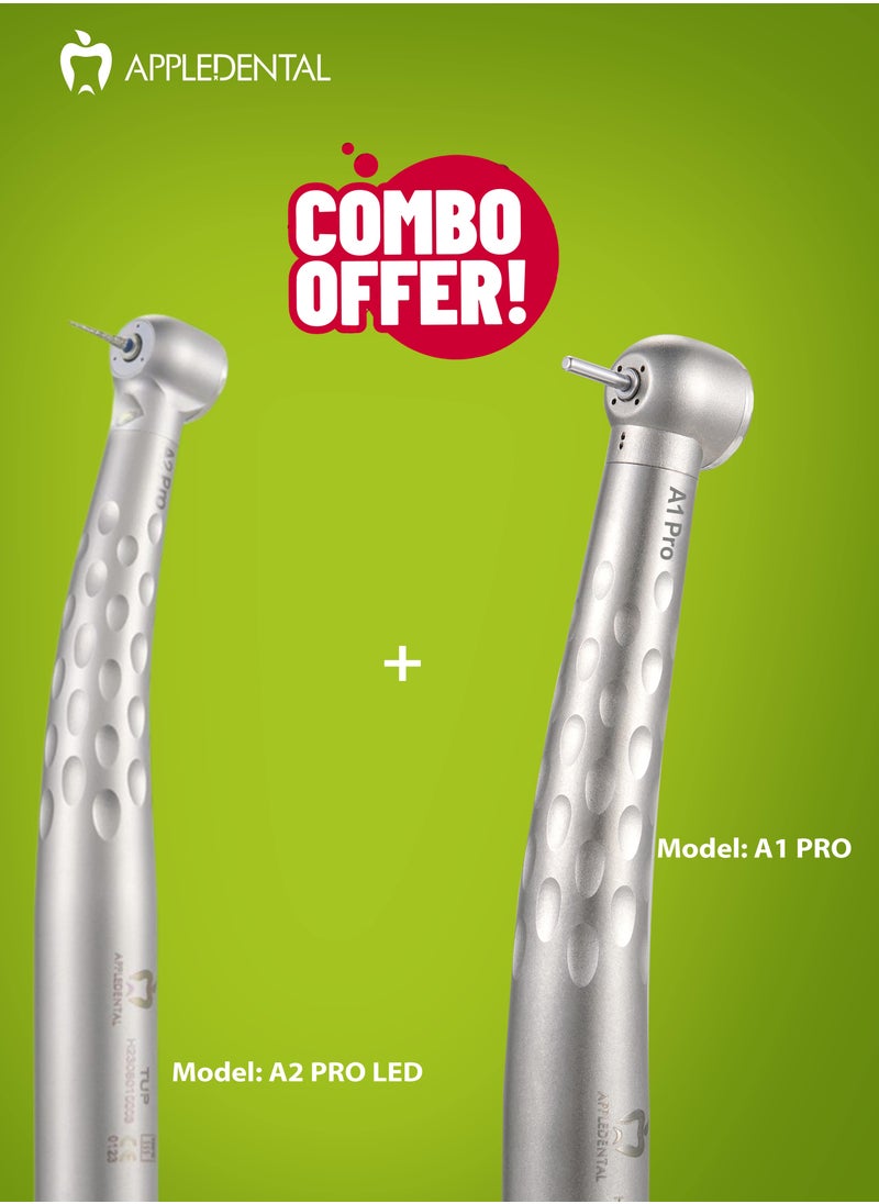 AppleDental High Speed Hand Piece Combo 1+1 (A1 Pro + A2 Pro LED)  - Image 2