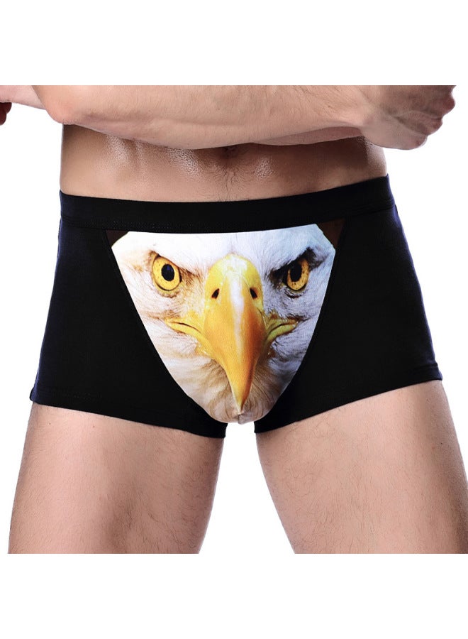 Men’s 3D Printed Boxer Briefs – Wolf & Eagle Head Design, Breathable Stretch Cotton Underwear, Comfortable Fashion Boxers for Daily Wear, Wholesale & Dropshipping - Image 4