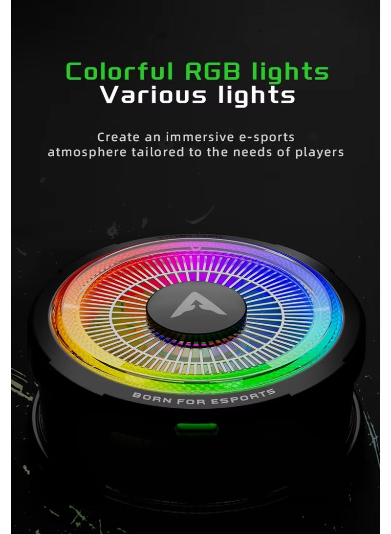 PIVA Titan T300 45W Magnetic Tablet and iPad Cooling Fan with Ring Light, Intelligent NTC Temperature Control, TEC Cooling Technology for Fast and Wide Cooling, App Control for Gaming, White - Image 3
