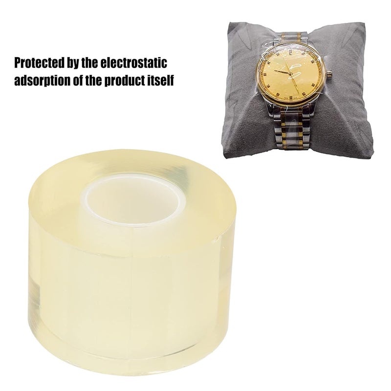klarako Protective Film Tape for Watch, Watch Tape Protector Watch Protector Film Clear Film Watch Mechanical Watch Band Protect Anti Static Transparent Watch Jewelry(Width 5CM meat thickness 1.8CM) - Image 2