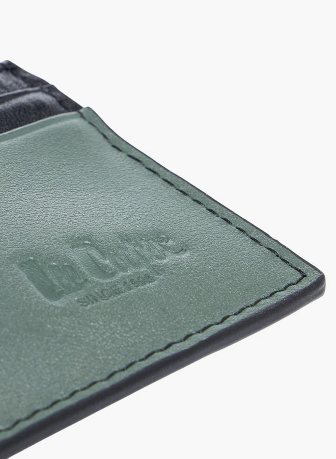 Lee Cooper Men's Logo Embossed Card Holder with Open Top