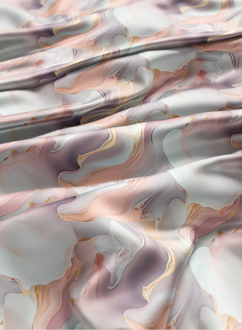 فيلاتو Ù‚Ù…Ø§Ø´ Ø­Ø±ÙŠØ± Ø§Ù„Ù„ÙŠÙ„ Ø¹Ø±Ø§Ù…Ù†ÙŠ Ø¨Ø§Ù„ÙŠØ§Ø±Ø¯Ø©ØŒ Ø¯ÙˆØ§Ù…Ø§Øª ÙˆØ±Ø¯ÙŠØ© Ø¨ÙŠØ¶Ø§Ø¡ØŒ Ø¬Ù„Ø§Ø¨ÙŠØ© Ù…Ø®ÙˆÙŠØ±ØŒ Ø®ÙŠØ§Ø·Ø©ØŒ Ø¹Ø±Ø¶ 58 Ø¨ÙˆØµØ©ØŒ Ø³ØªØ§Ø¦Ø±ØŒ ØªÙ†Ø¬ÙŠØ¯ØŒ Ø¯ÙŠÙƒÙˆØ± - Image 3