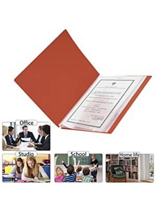 TULMAN 2 Pack 20 Pockets Bound A4 Size Presentation Display Book Portfolio File Folder Presentation Binders with Plastic Clear Sleeves Document Organizer for School Office (Assorted Color)