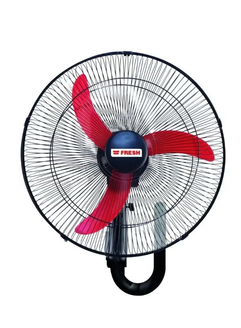 Fresh Wall Fan (Ghost Model), 18 Inch, 3 Blades, Remote Control, 3 Speeds, Attractive Red Color - Model 500004473