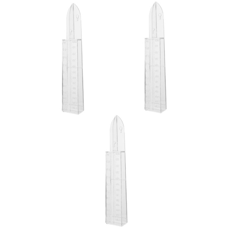 Jumbo Rain Gauge Tube Set 3 Piece Plastic Cup Holder For Agricultural Climate Research - Image 1