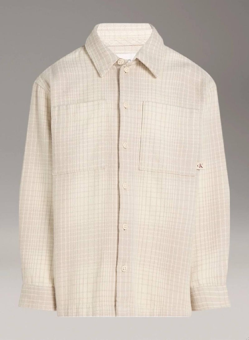 كالفن كلاين جينز قميص من قماش بملمس بارز - Image 4