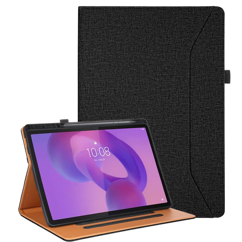 Vakarey for Lenovo Idea Tab Plus Case with Pencil Holder Shockproof Cover for Lenovo Idea Tab Plus 12.1 Inch Case TB361FU,Black - Image 1