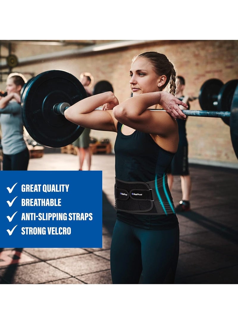 SOLARAE Back Support Belt, Lower Back Pain Relief Brace for Men & Women - Breathable, Adjustable Lumbar Support for Sciatica, Scoliosis (L/XL Size Waist - 100-110CM) - Image 3