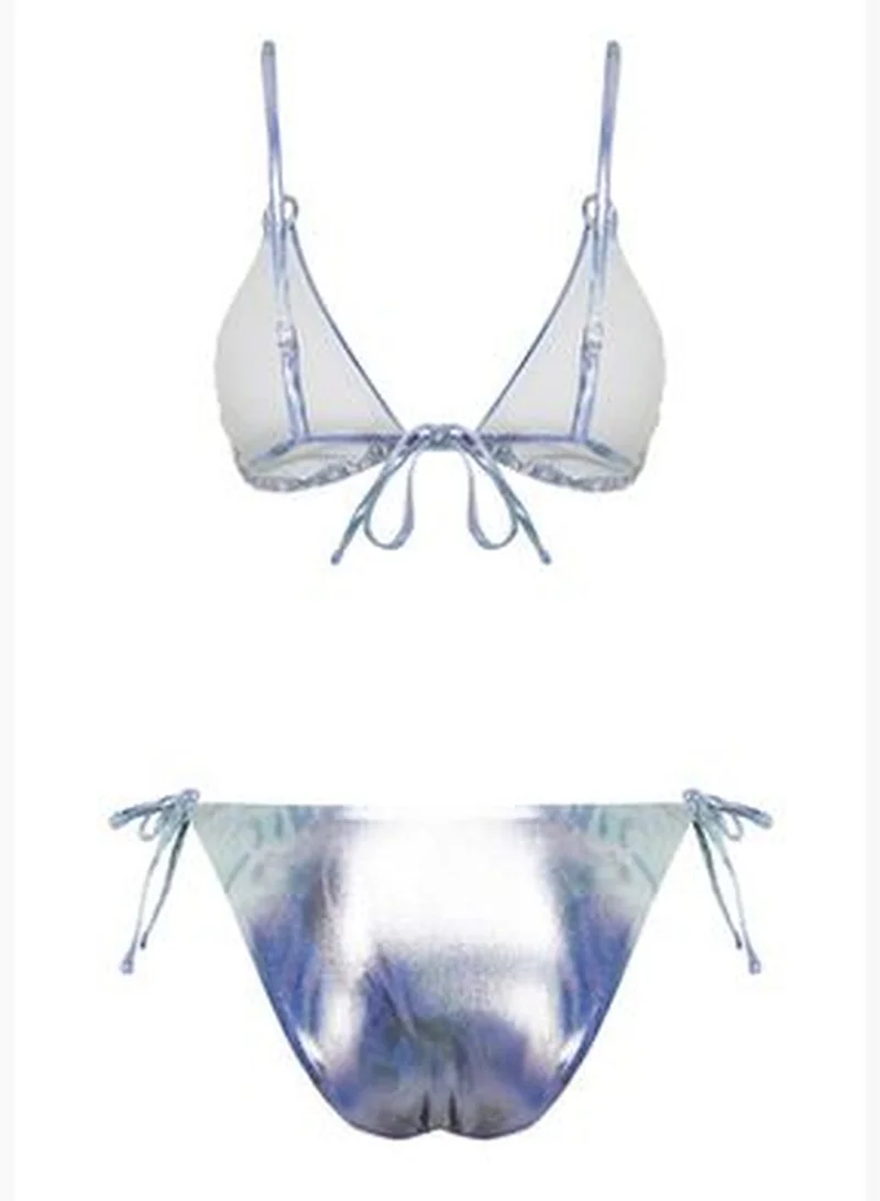 trendyol Abstract Patterned Triangle Accessory Bikini Set TBESS24BT00044