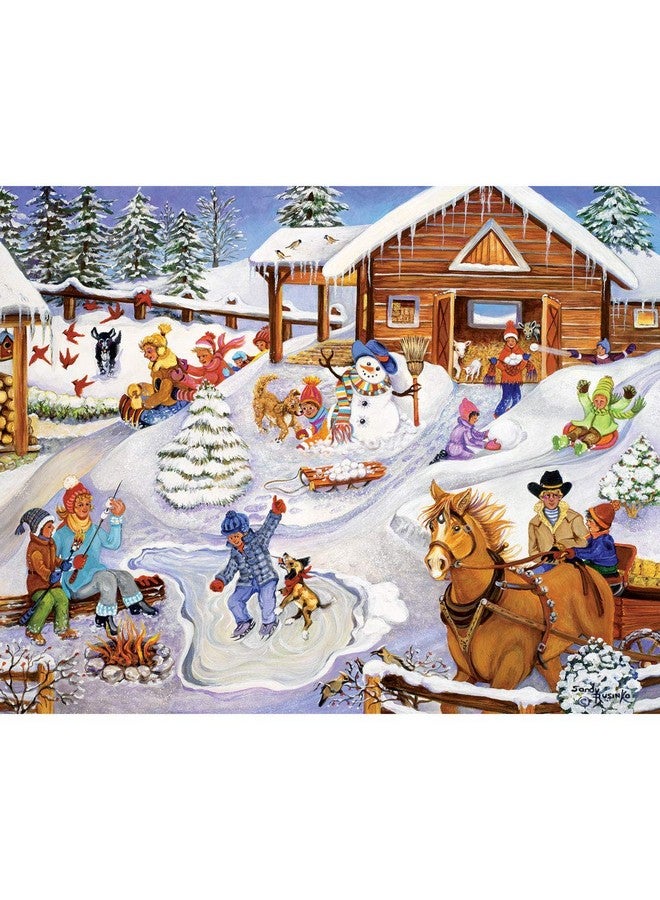 Bits and Pieces - 4-in-1 Multi-Pack - 300 Piece Jigsaw Puzzles for Adults-Each Measures 16" x 20" (46cm x 61cm)-Fun on The Farm by Artist Sandy Rusinko - Image 4