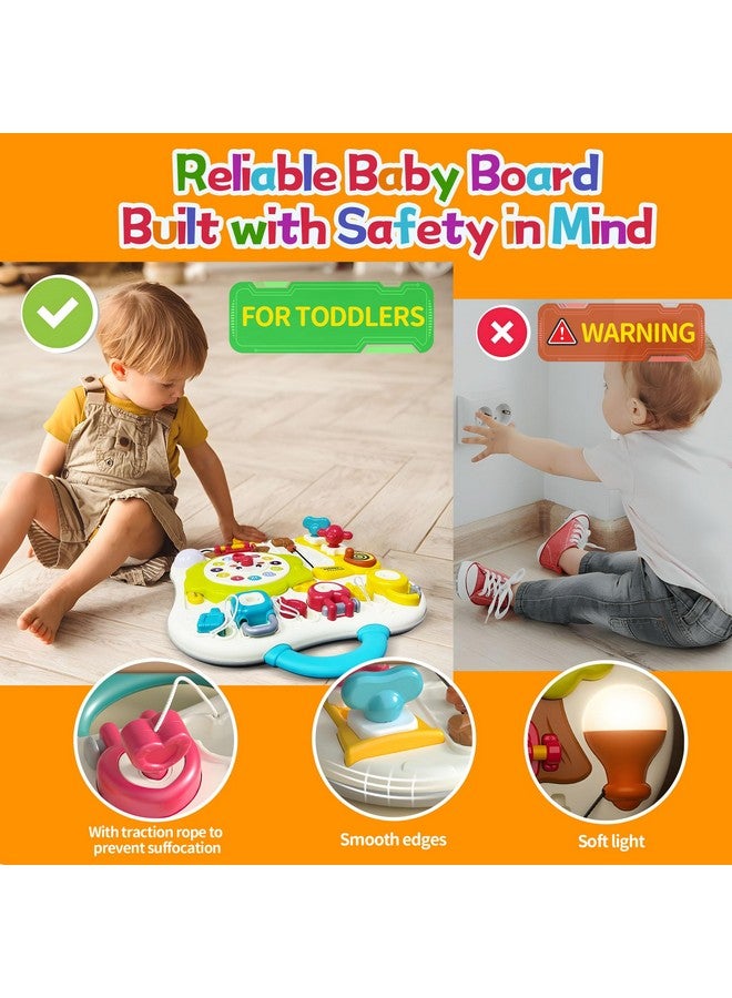 ROHSCE 2025 New Montessori Busy Board Sensory Toys for Toddlers 1-3, 13 Activity Music & Led Light Up Montessori Toys for 2+ Year Old, Birthday Gifts for Toddlers, Travel Toys for 2 Year Old - Image 5