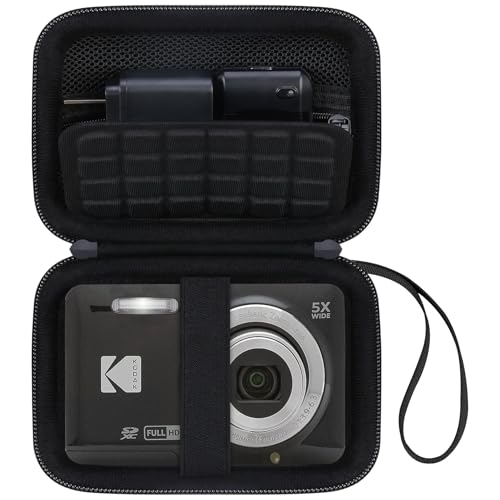 Canboc Hard Case for KODAK PIXPRO FZ55/ FZ45/ FZ43/ FZ53 16MP Digital Camera, Vlogging Camera Bag, Zipper Mesh Pocket fit Cable, SD Card, Black (Case Only) - Image 1