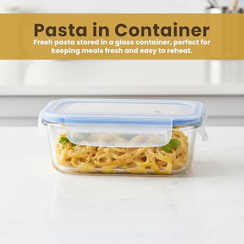 3Diamonds Glass Containers BPA-Free Locking Lids - 6 Pack, Premium Meal Prep Containers, Leakproof, Airtight, Microwave, Oven, Freezer, Dishwasher Safe, Ideal for Lunch, Kitchen, and Food Storage (Set of 6) - Image 4