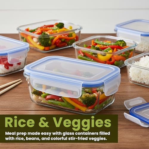 3Diamonds Glass Containers BPA-Free Locking Lids - 6 Pack, Premium Meal Prep Containers, Leakproof, Airtight, Microwave, Oven, Freezer, Dishwasher Safe, Ideal for Lunch, Kitchen, and Food Storage (Set of 6) - Image 5