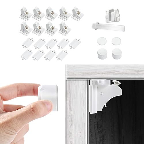 Vmaisi Baby Proofing Magnetic Cabinet Locks (9 Locks and 2 Keys) - Image 1