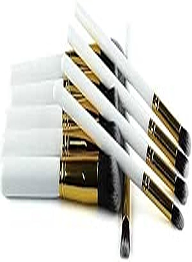 Colored Makeup Brushes - Set Of 10 Pieces, White, 40242