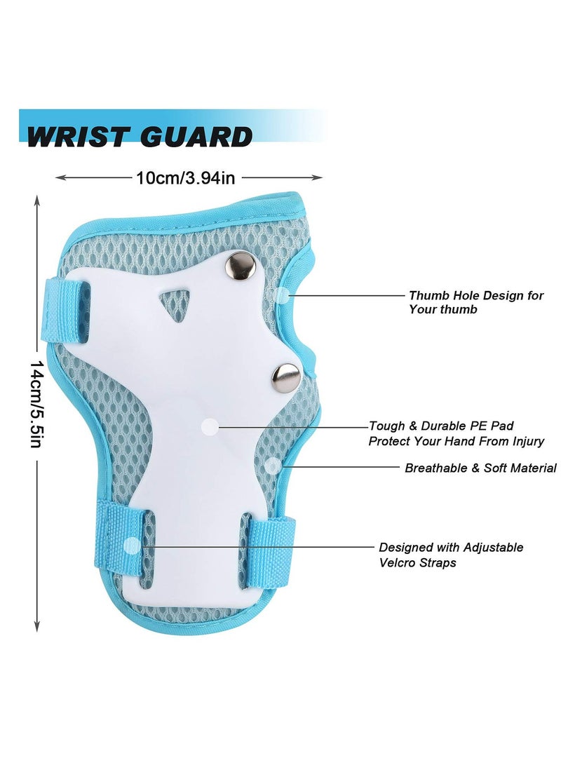 Dominy Kids Helmet Adjustable,For Kids Ages 3-8 Years Old,Kids Bike Helmets For Boys And Girls,With Protective Sports Gear Set Knee Elbow Pads Wrist Guards,For Skating Bike Scooters(Blue) - Image 5