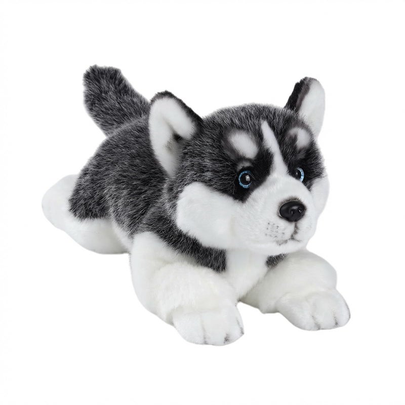 CU-MATE CUMATE 16 Plush Siberian Husky Dog Toys SimulationRealistic Lifelike Soft Stuffed Animal Dog Handmade Lying Stuffed Dog Toys Present Gift for Boys and Girls - Image 3