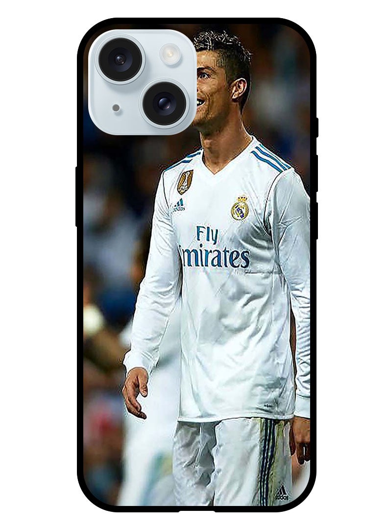 Theodor Protective Case Anti Scratch Shock Proof Bumper Cover For iPhone 15 Plus Ronaldo Smiling - Image 1