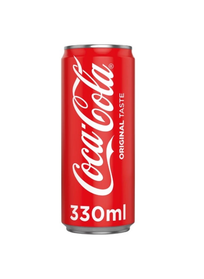 Coca-Cola Carbonated Soft Drink, Classic - 330ml, UAE
