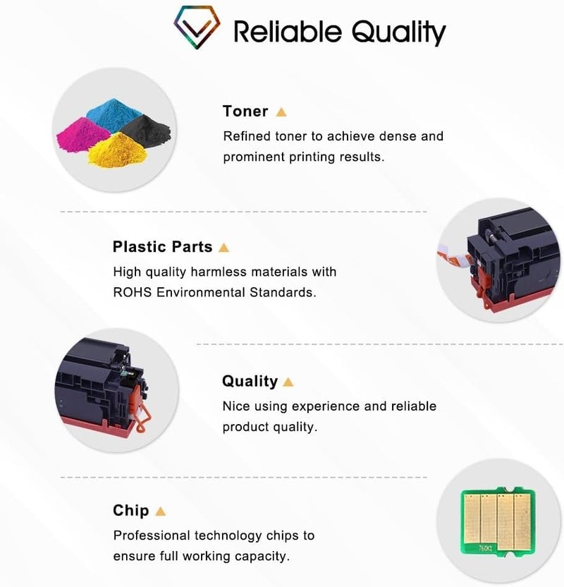 كول تونر خرطوشة حبر 203X 203A متوافقة مع HP 203X 203A 203 CF540X CF540A لطابعات HP Color Laserjet Pro MFP M281fdw M281fdn M280nw M281cdw M281 M254dw M254nw M254dn M254dn M22 54 أسود سماوي أصفر أرجواني - Image 5
