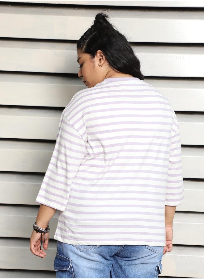 Women's Lavender Plus Size Oversized Body T-shirt - Trendy and Comfortable - pzsku/Z63C3B7B3949612454058Z/45/_/1729627820/bfadcd84-f664-40d3-9b0f-0c85ee81e37a