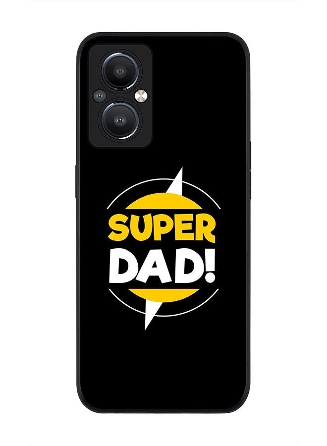 Stylizedd Rugged Black edge case for OnePlus Nord N20 5G Slim fit Soft Case Flexible Rubber Edges Anti Drop TPU Gel Thin Cover - Super Dad - Image 1