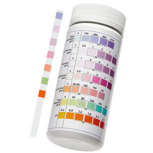 INKBIRDPLUS Pool and Spa Test Strips 100pcs 7 Way Pool Chemical Testing Kit Test Strips for Pools and Spa Hot Tubs - Image 1
