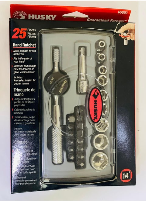 Husky hand Ratchet 25 Pcs, Multi purpose easy using with hands