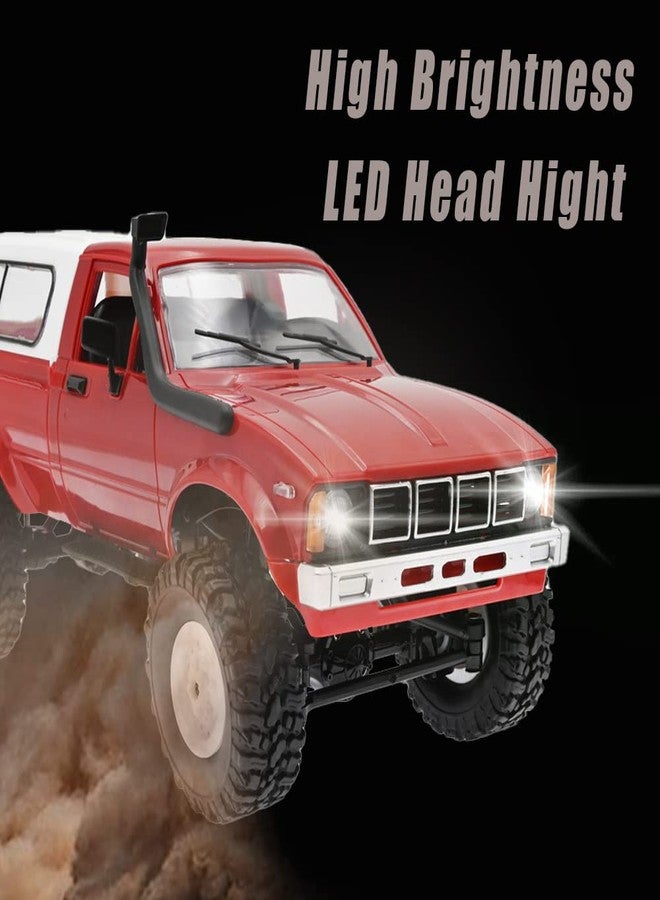 The perseids RC Rock Crawler RC Trucks 4x4 Pickup 1:16 Remote Control Car 2.4G Off-Road RC Crawler Semi Truck and Trailer All Terrain RTR Racing Vehicles Pickup with 2 Batteries (WPL C24) - Image 5