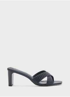 ELLA Cross Strap Mule Heel Sandal  - Image 1