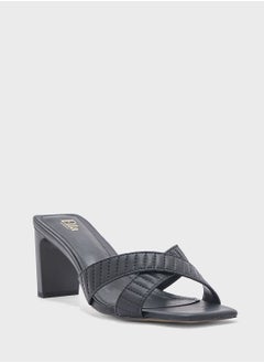 ELLA Cross Strap Mule Heel Sandal  - Image 2