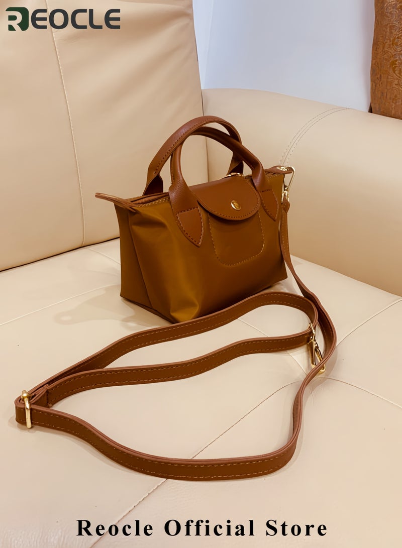 REOCLE Women's Shoulder Bag Crossbody Purse Messenger Bag Vegan Leather Ladies Clutch with Adjustable Strap Genuine Top Handle Handbags - Image 2