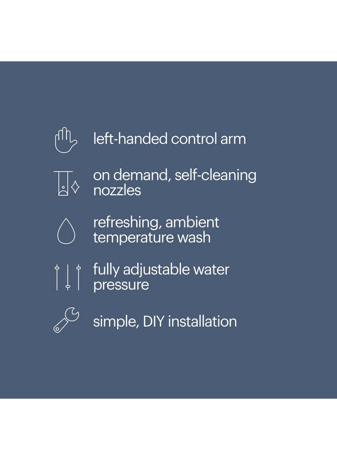 Brondell Bidet Left Hand Bidet Attachment SouthSpa Dual Nozzle - control panel on left side - Dual Positionable Nozzles for front and rear wash, LH-12 - Image 3