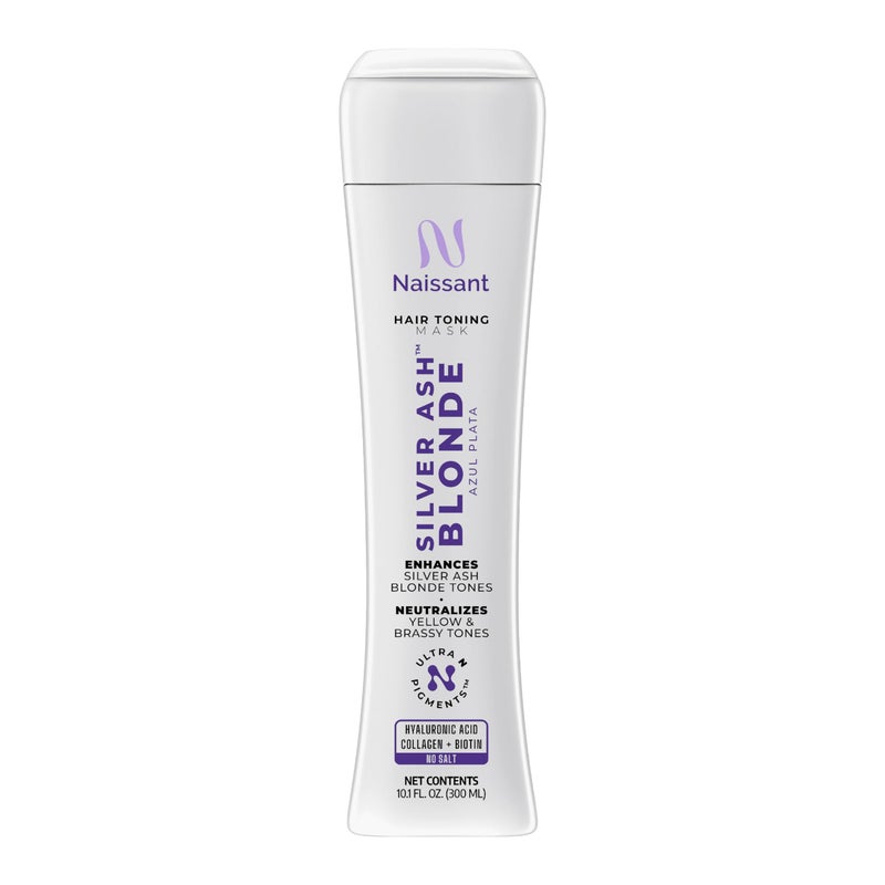 Naissant Silver Ash Blonde Hair Blue Toning Mask | Ultra High-Purity Blue Pigments | Neutralizes Orange & Brassy Tones | Hyaluronic Acid, Collagen & Biotin | Paraben, Ammonia &Sulfate Free |10.1 Fl.Oz - Image 1