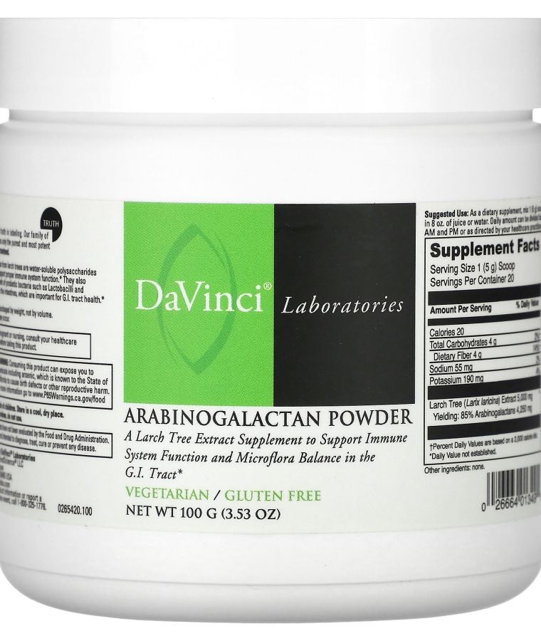 DaVinci Laboratories Arabinogalactan Powder 3.53 oz (100 g)